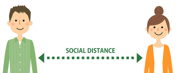 ソーシャルディスタンス　社会的距離