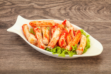 Natural luxury crab meat fillet