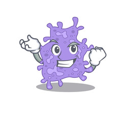 A dazzling staphylococcus aureus mascot design concept with happy face