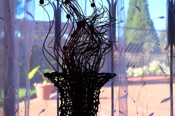 a glass vase
