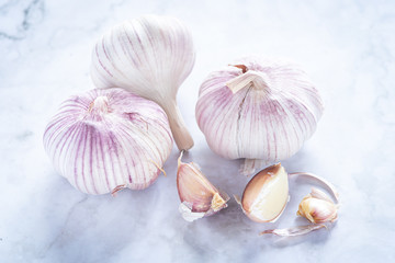 Healthy and nutritious white spicy garlic fruit