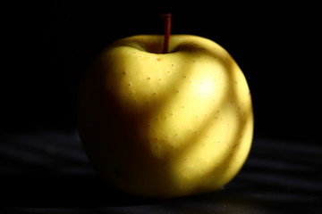 apple on black background