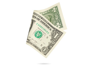 one dollar isolate on white background