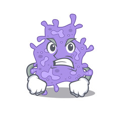 Mascot design concept of staphylococcus aureus with angry face