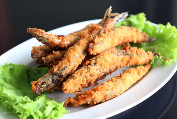 Capelin fish fried style japan.