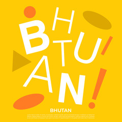 Set of country name with geometric elements : Vector Illustration