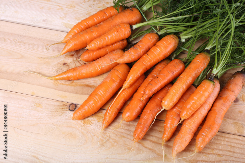 Sticker Carrots on table