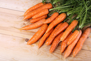 Carrots on table