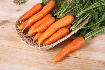 Carrots on table