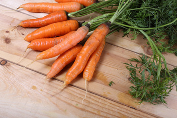 Carrots on table
