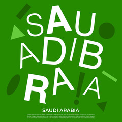 Set of country name with geometric elements : Vector Illustration