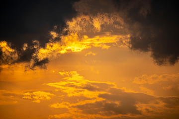 sunset in the sky