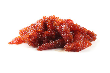 Fresh raw red caviar