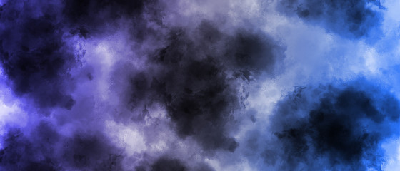 Abstract blue smoke as background.