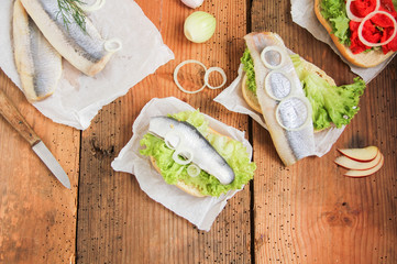 Fischbrötchen Matjesbrötchen Matjes Brötchen 