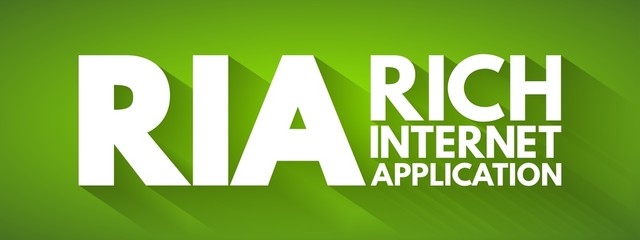 RIA - Rich Internet Application acronym, technology concept background