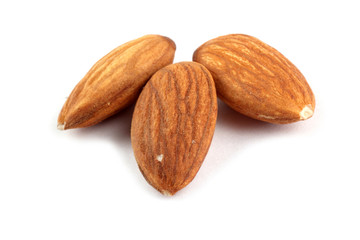 Almond isolated on white background