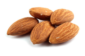 Almond isolated on white background