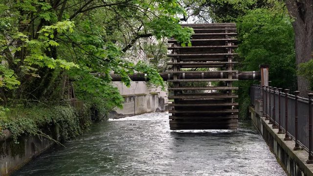 Mill wheel in Augsburg, Germany