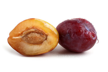 Plum and half