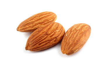Almond isolated on white background