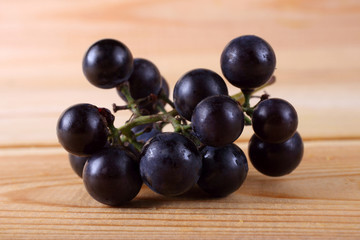 Wine grape on table