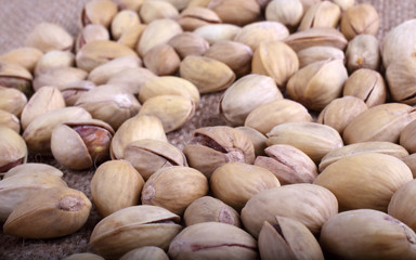 Pistachio nuts on bagging