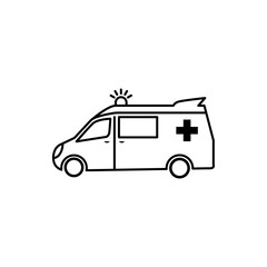Ambulance icon in trendy flat design