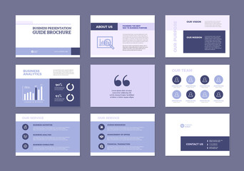 Business Presentation Brochure Guide Design | Powerpoint  Slide Template | Sales Guide Slider