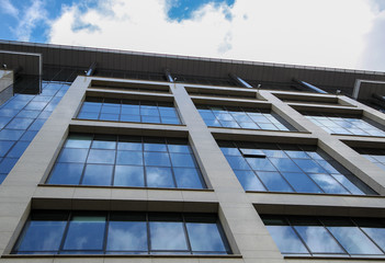 The building of a modern business center