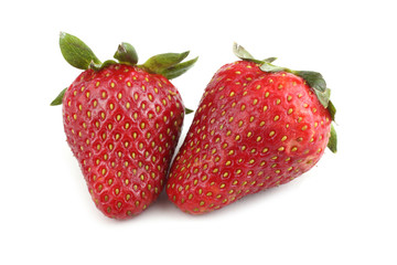 Strawberries isolated on white background