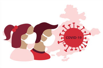 Coronavirus illustration. Covid-19 virus illustration. 