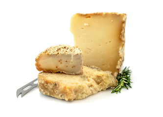 Delicious assortment of cheese pieces