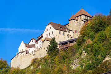 Fototapeta na wymiar Vaduz Castle, palace and residence of the Prince of Liechtenstein