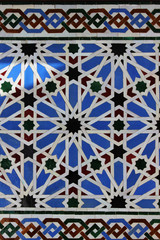Arabic tile with textures and geometric designs