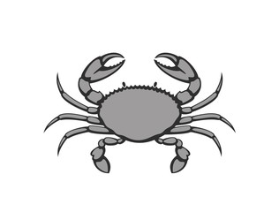 Crab logo. Isolated crab on white background