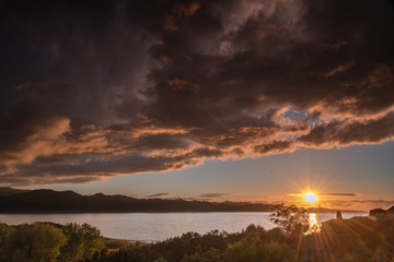 A beautiful Cloudy Corsican Sunset