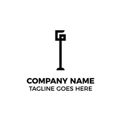 simple letter i logo