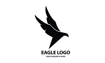 Fototapeta premium silhouette A simple eagle, suitable for business symbols or logos 