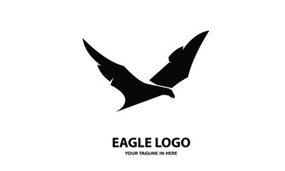 Fototapeta premium silhouette A simple eagle, suitable for business symbols or logos 