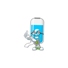 Mascot cartoon concept of wall hand sanitizer with menu list