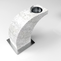3d image of drinking garden fountain loft concrete