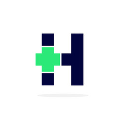 Vector Logo Letter Medical Cross H