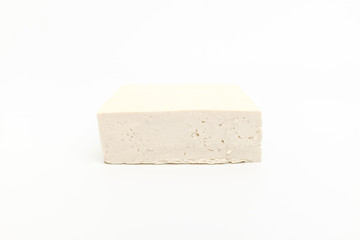 White tofu on white background