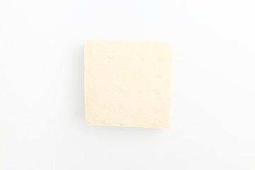 White tofu on white background