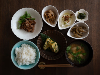 日本の健康的な朝食イメージ