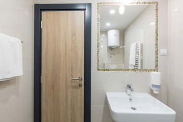 Bathroom interior in small apartment