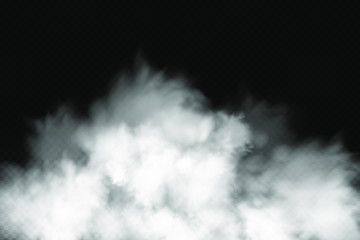 Vector cloudiness ,fog or smoke on dark checkered background.Cloudy sky or smog over the city.Vector illustration.