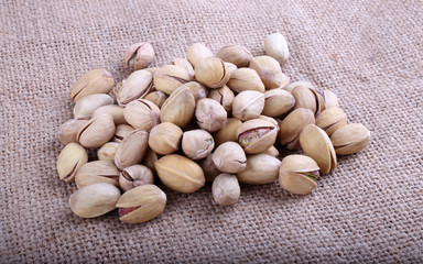Pistachio nuts on bagging