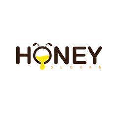 Honey Bee Icon Design Logo Label